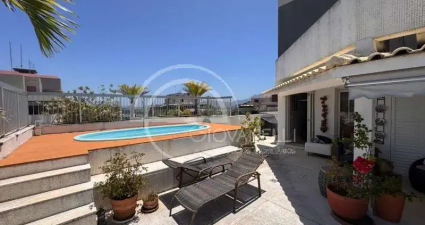 Cobertura de luxo na barra da tijuca: 4 quartos, 1 suíte, 3 salas, 5 banheiros, 2 vagas, 267m² - rio de janeiro-rj