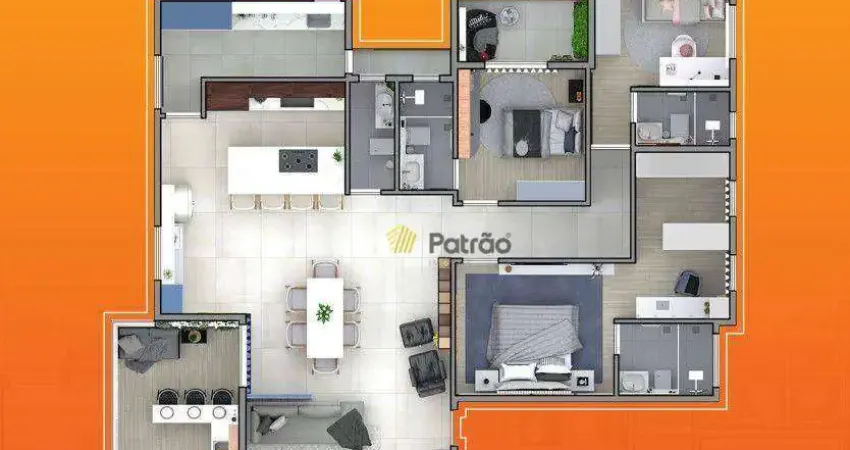 Cobertura com 3 quartos à venda na Avenida Atlântica, Vila Valparaíso, Santo André