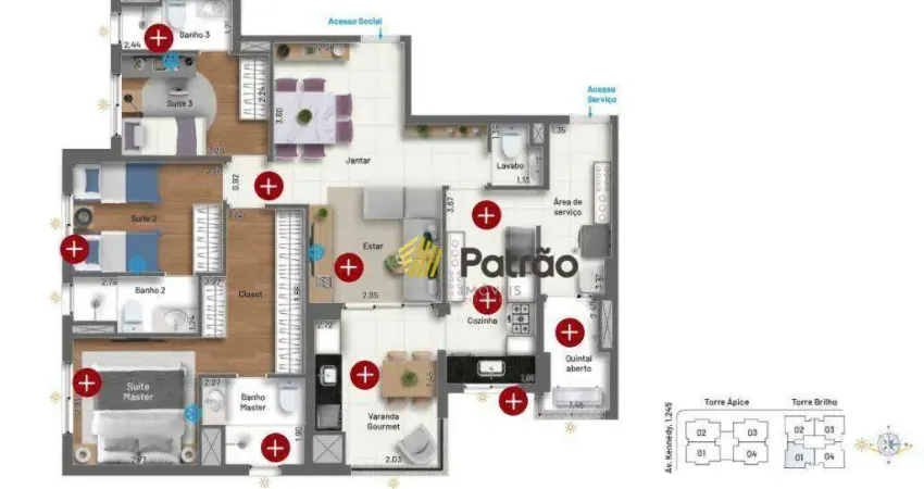 Apartamento com 3 quartos à venda na Avenida Kennedy, Jardim do Mar, São Bernardo do Campo
