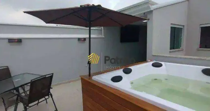 Cobertura com 2 dormitórios à venda, 82 m² por r$ 480.000,00 - vila scarpelli - santo andré/sp