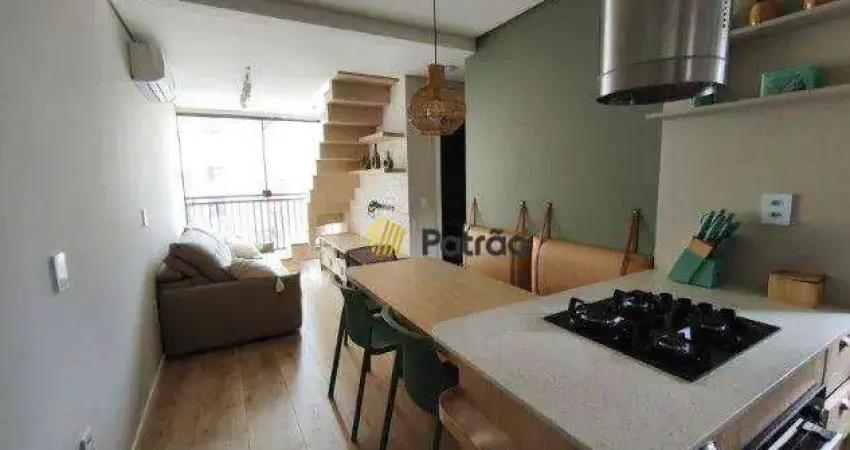 Cobertura mobiliada com 2 dormitórios à venda, 88 m² por r$ 850.000 - jardim do mar - são bernardo do campo/sp