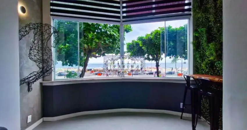 Praia de copacabana frontal mar 132m² reformadíssimo premium porteira fechada 2 quartos + edícula