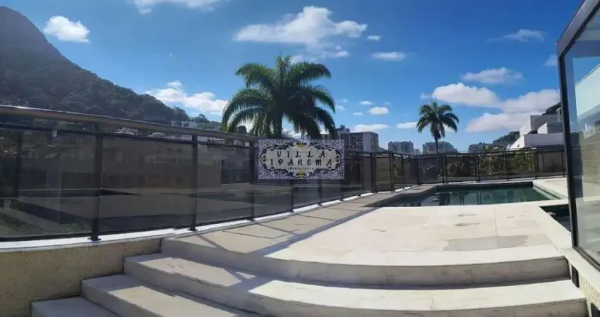 Lagoa, cobertura duplex 1000m², piscina, 6 suítes, 8 vagas, vista parque lage / cristo!