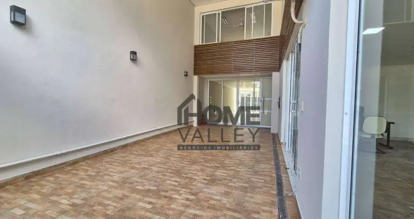 Ótima sala comercial, 190m², piso térreo, para locação no valor de R$ 7.300,00 + taxas