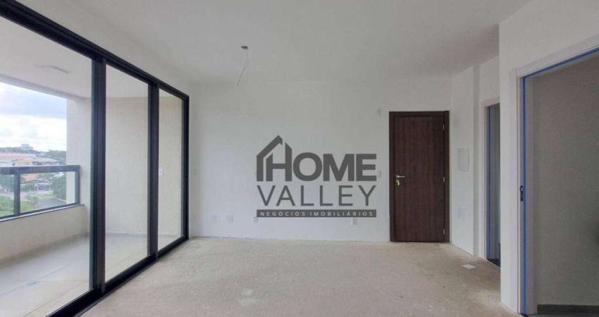 Apartamento loft, 1 quarto, 50 m², região central de Valinhos, à venda por R$ 500.000,00