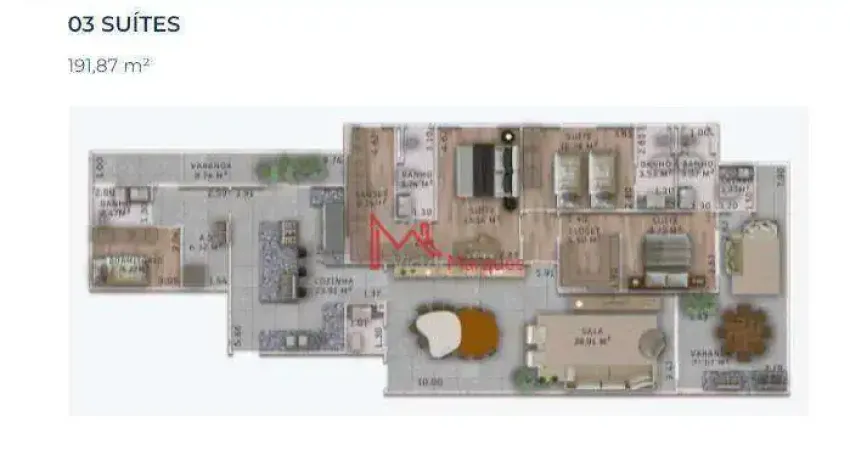 Apartamento com 3 dormitórios, sendo 3 suítes  à venda, 191 m² por R$ 1.390.000 - Canto do Forte - Praia Grande/SP