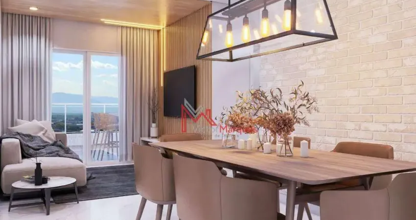 Apartamento com 2 dormitórios, sendo 1 suíte  à venda, 66 m² por R$ 450.000 - Mirim - Praia Grande/SP