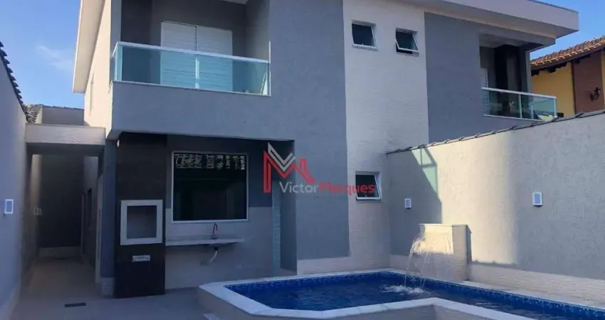 Sobrado Individual com 3 dormitórios, sendo 3 suítes à venda, 135 m² por R$ 1.100.000 - Tupi - Praia Grande/SP