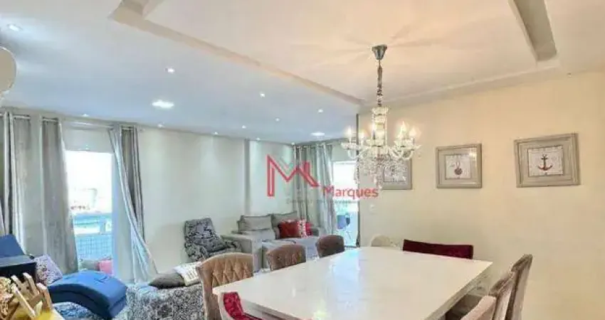 Apartamento com 3 dormitórios, sendo 1 suíte, MOBILIADO, à venda, 123 m² por R$ 800.000 - Guilhermina - Praia Grande/SP