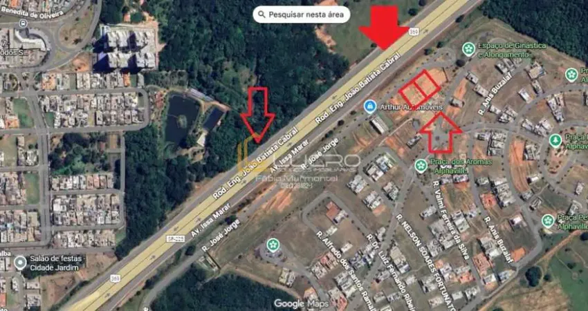 Terreno comercial para venda com 900 m² em frente a rodovia condomínio alphaville bauru - sp