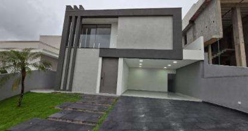 VENDA DE SOBRADO NOVO NO CONDOMÍNIO REAL PARK, EM ARUJÁ/SP, 300m² com 04 suítes, suíte máster com hidro, garagem com 04 vagas e piscina. CONSULTE-NOS.