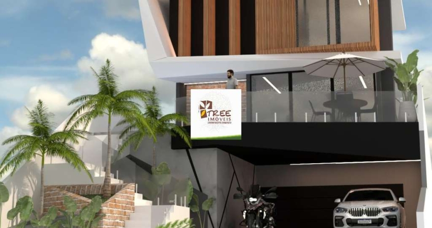 VENDA DE SOBRADO NOVO NO REAL PARK EM ARUJÁ/SP, 355m² com 4 suítes amplas, garagem coberta, piscina, espaço gourmet e elevador. CONSULTE-NOS.