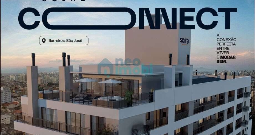 Apartamento, 1 dormitório, 43,41², 1 vaga, Barreiros, São José, SC