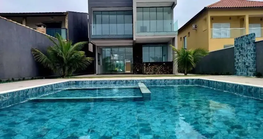 Sobrado alto padrão 250m² em condomínio fechado frente mar - Bopiranga - Itanhaém-SP