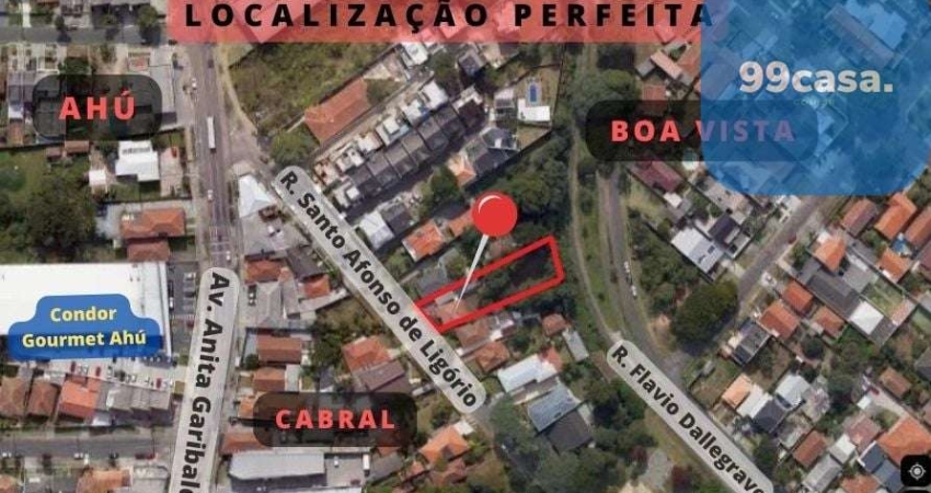 Terreno residencial com 1082m  à venda no Cabral - Curitiba