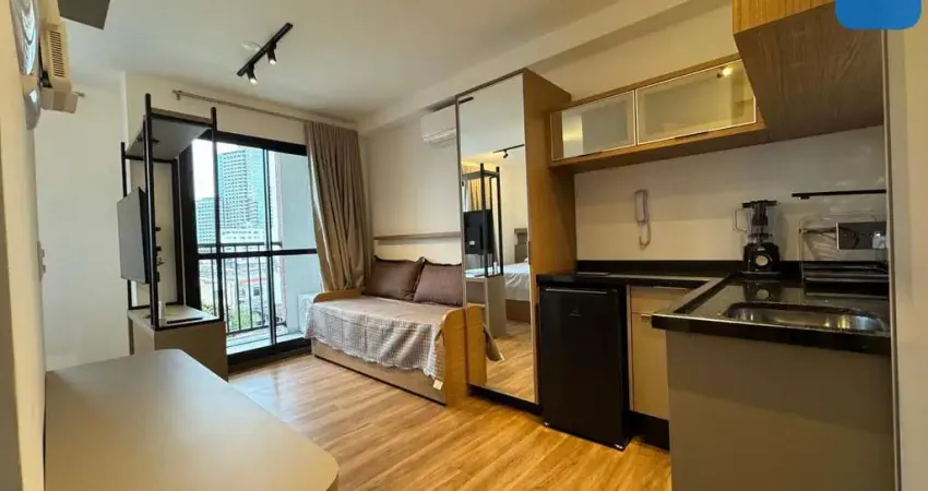 Apartamento studio mobiliado e com sacada à venda no centro - curitiba