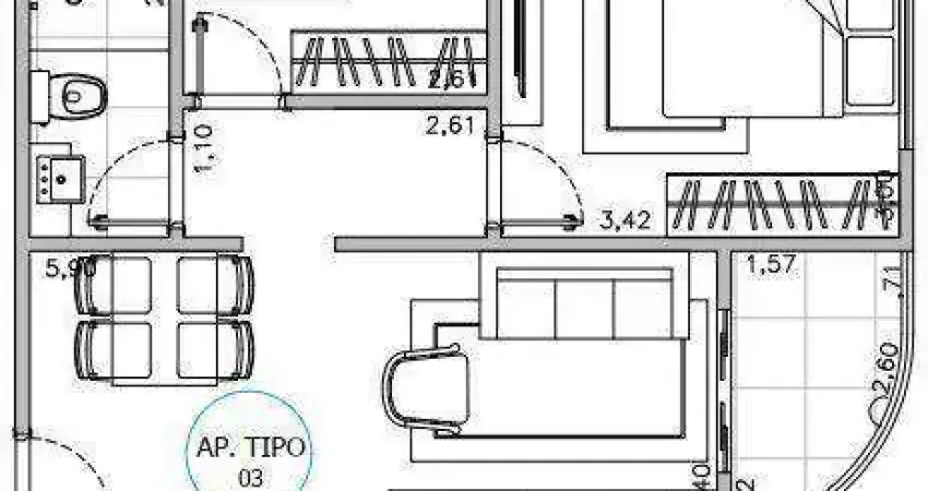 Apartamento com 2 dormitórios à venda, 57 m² por R$ 250.000 - Altos do Trujillo - Sorocaba/SP