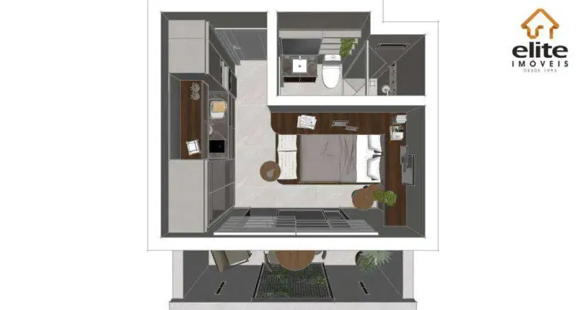 Studio com 1 dormitório à venda, 13 m² por R$ 234.998,40 - Bigorrilho - Curitiba/PR
