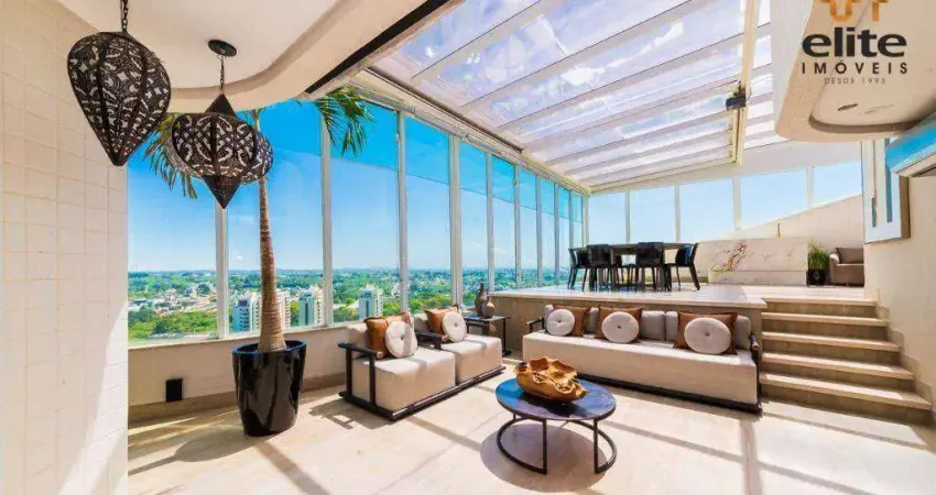 Cobertura com 3 dormitórios à venda, 432 m² - mossunguê - curitiba/pr