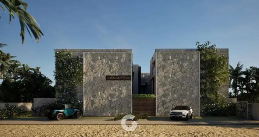 Casas santorini - 2 ou 3 suítes a 150m da praia do patacho, em porto de pedras