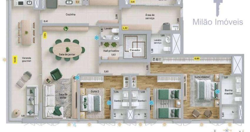 Apartamento 3 dormitórios à venda, 184 m² - Vitra Patriani- Parque Morumbi - Votorantim/SP