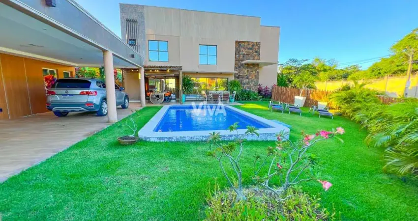 Casa duplex com 5 suítes no  Alphaville Fortaleza  - Porteira Fechada