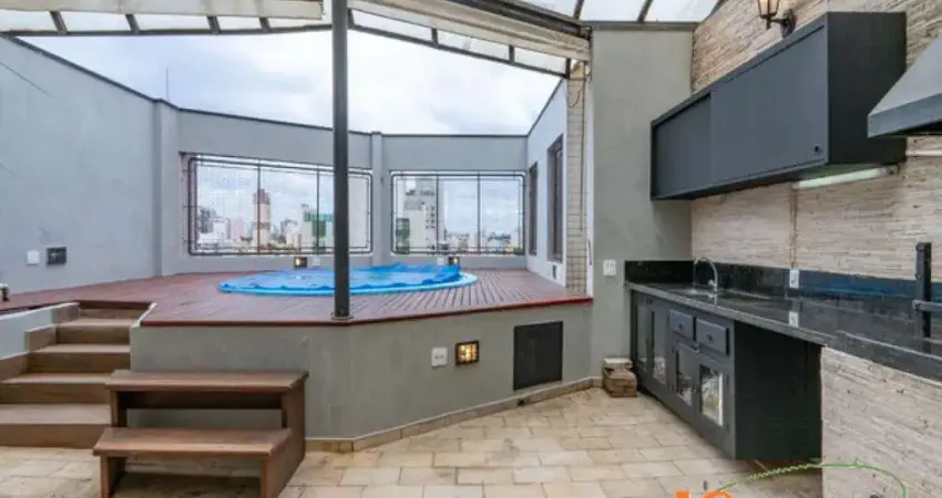 Cobertura duplex com 160 m², terraço gourmet com piscina, 3 dormitórios, sendo 1 suíte, 2 vagas