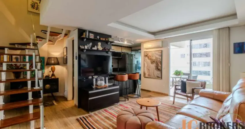 Apartamento duplex com 70m² de área útil, 2 dormitórios, 2 vagas