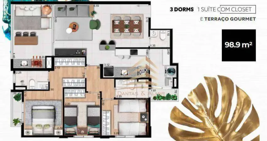 Apartamento com 3 dormitórios à venda, 98 m² por R$ 1.049.077,00 - Centro - Guarulhos/SP