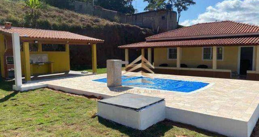 Chácara com 2 dormitórios, área gourmet, piscina e 8 vagas  à venda, 1000 m² por R$ 450.000 - Cuiabá - Nazaré Paulista/SP