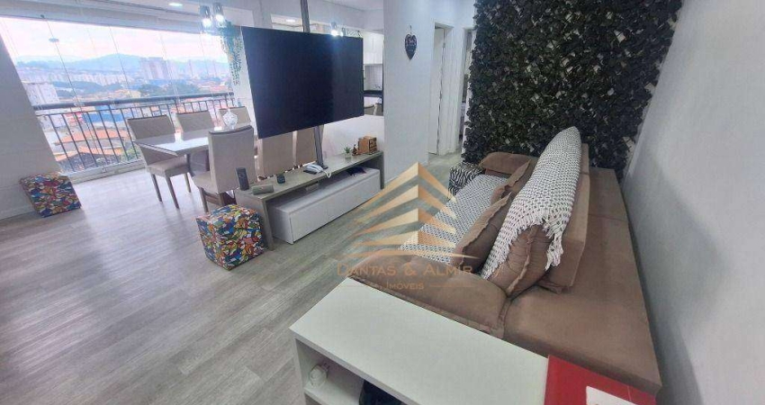 Apartamento para venda no bom clima com 2 dormitórios sendo 1 suíte, 2 vagas, sacada gourmet por R$ 569.000 - Jardim Bom Clima - Guarulhos/SP