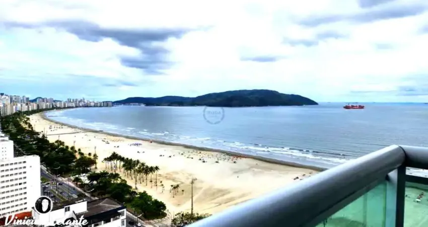 Apartamento de luxo no gonzaga: 5 quartos, 4 suítes, 3 salas, 6 banheiros, 4 vagas de garagem. 400m² de puro conforto em santos-sp!