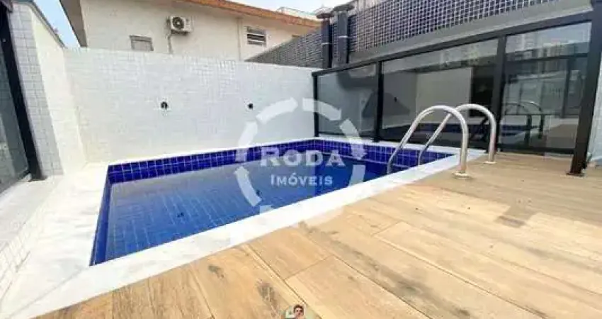 **espetacular casa de 3 quartos e 3 suítes no embaré, santos-sp  287m²  3 salas  5 banheiros  2 vagas**