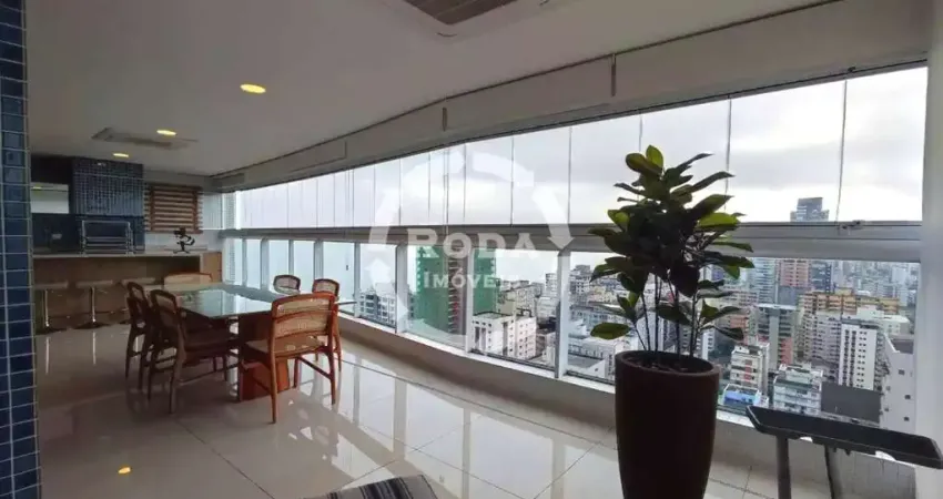 Residencial manihi - apartamento de alto padrão com 4 suítes na aparecida, santos-sp com 255m² e 3 vagas de garagem.