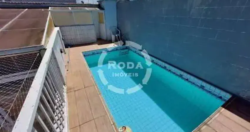 Cobertura à venda em santos-sp, bairro aparecida: 5 quartos, 1 suíte, 2 salas, 4 banheiros, 2 vagas, 256m². imperdível!