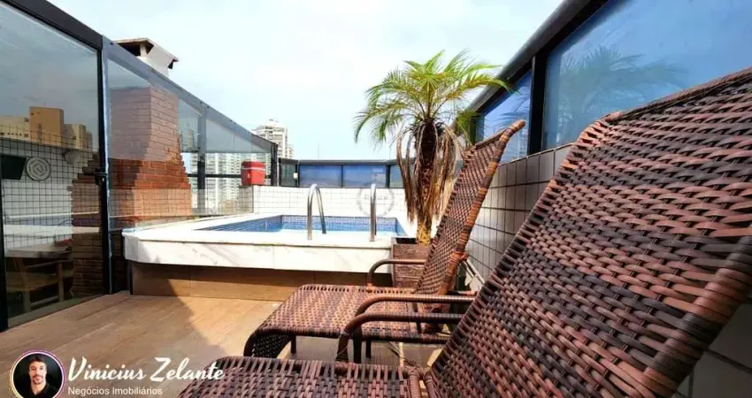 Luxuosa cobertura à venda em santos-sp, ponta da praia: 4 quartos, 1 suíte, 3 salas, 4 banheiros, 2 vagas de garagem, 255,00 m².