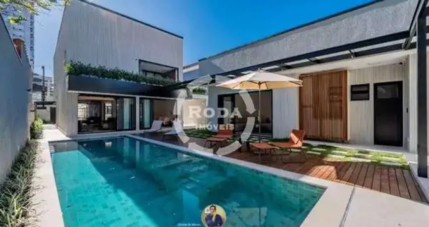 Casa à venda em santos-sp, bairro embaré: 4 quartos, 4 suítes, 1 sala, 6 banheiros, 5 vagas de garagem, 350m² de área.