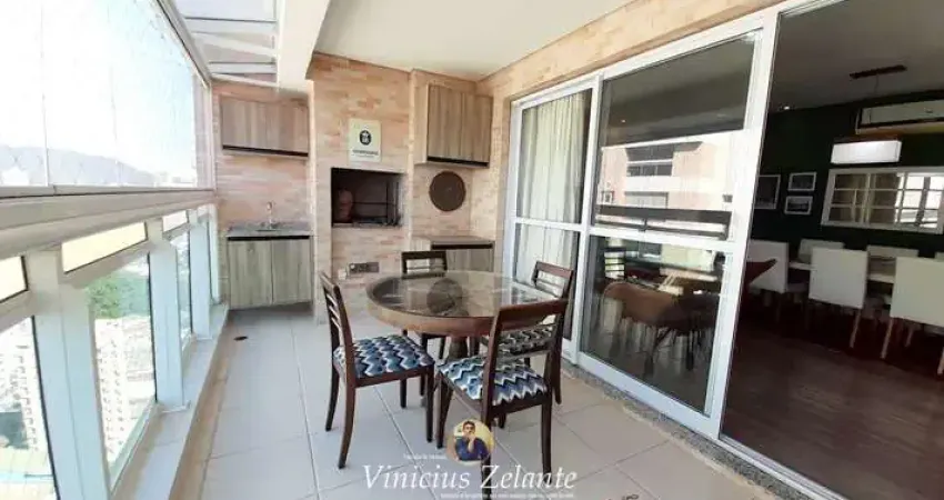 Cobertura de luxo na ponta da praia: 3 suítes, 3 vagas, 180m² - santos-sp