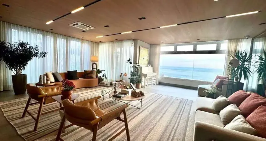 Imponente casa de condomínio à venda em santos-sp, marapé: 5 quartos, 5 suítes, 3 salas, 9 banheiros, 4 vagas, 508m².