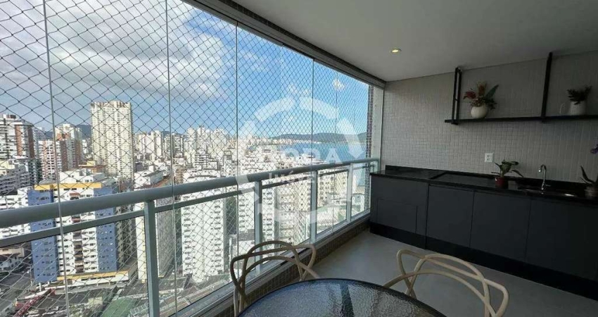Apartamento de luxo à venda em Santos-SP no bairro Boqueirão: 3 quartos, 3 suítes, 3 salas, 5 banheiros, 2 vagas de garagem, 134 m² - Privilege Boqueirão