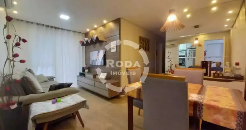 Apartamento à venda em santos-sp, nova cintra: 2 quartos, sala, banheiro, garagem, 60m². venha conferir!