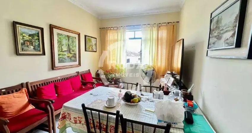 Apartamento à venda em santos-sp, boqueirão: 2 quartos, 2 salas, 1 banheiro, 1 vaga, 60m²