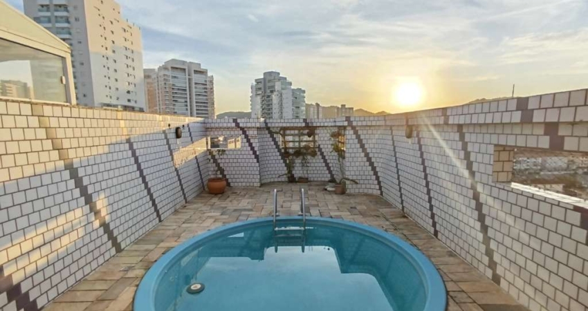 Cobertura à venda em Santos-SP, bairro Gonzaga: 2 quartos, 2 suítes, 3 salas, 3 banheiros, 2 vagas, 160m²!