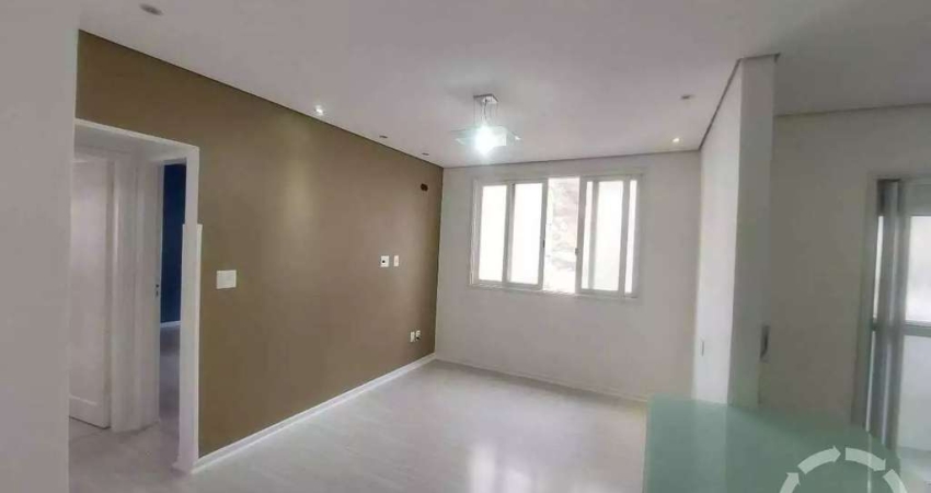 Apartamento para locação no Embaré, Santos-SP: 2 quartos, 2 salas, 1 banheiro, 1 vaga de garagem, 71m². Aproveite!
