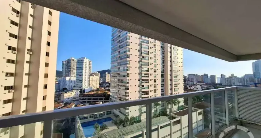 Apartamento para locação na ponta da praia: 1 quarto, 2 salas, 1 banheiro, 1 vaga, 48m² em santos-sp!
