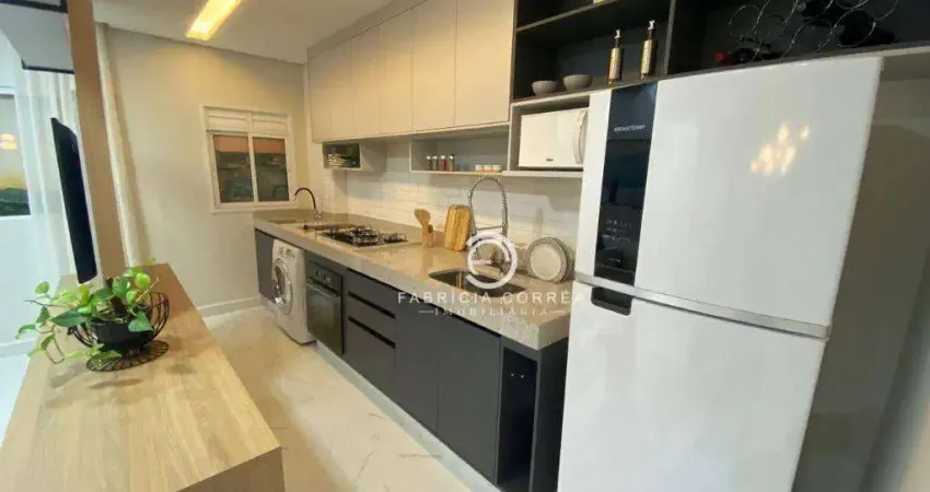Apartamento com sacada, 2 quartos e área de lazer completa disponível para venda em Taubaté.