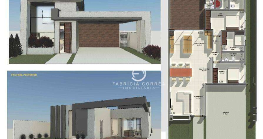 Casa com 3 dormitórios à venda, 166 m² por R$ 790.000,00 - Residencial Agata - Taubaté/SP