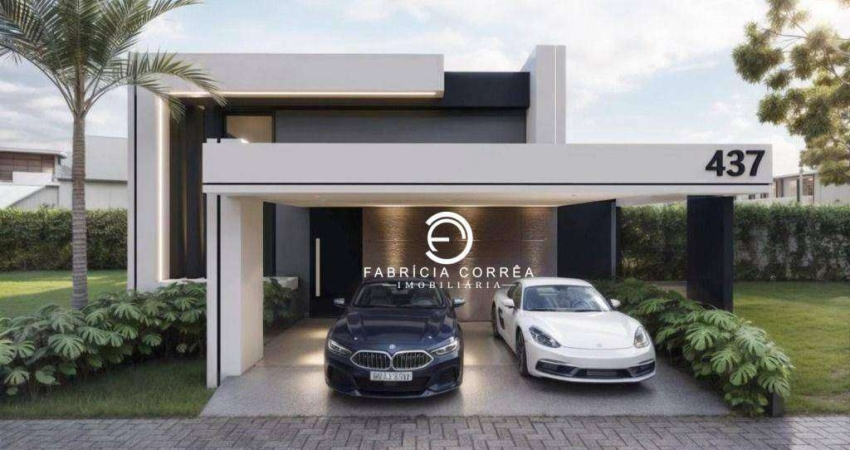 Casa térrea com 3 suítes em condomínio fechado – EM CONSTRUÇÃO - Aceita permuta e financiamento