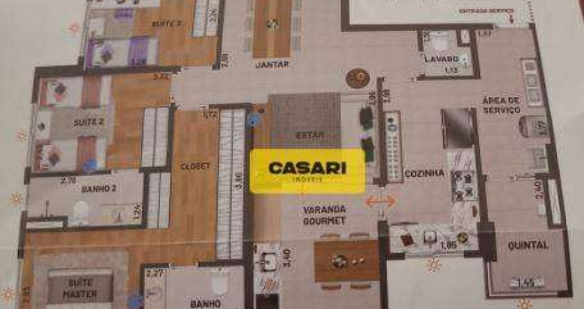Apartamento com 3 dormitórios à venda, 110 m² por R$ 1.590.000,00 - Jardim do Mar - São Bernardo do Campo/SP
