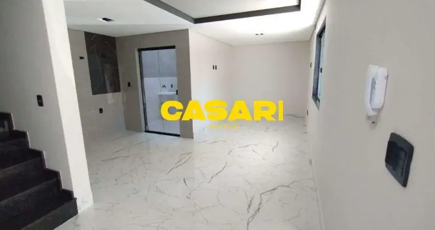 Sobrado novo com 2 suítes e terraço gourmet à venda – 91m² – Parque das Nações, Santo André